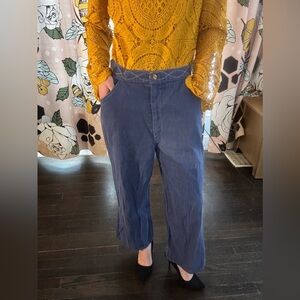 Vintage Sears 70s embellished embroidery waist Jeans size 26?